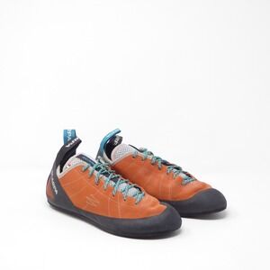 Scarpa Women Helix Climbing Shoes Orange Suede Lace Up 10